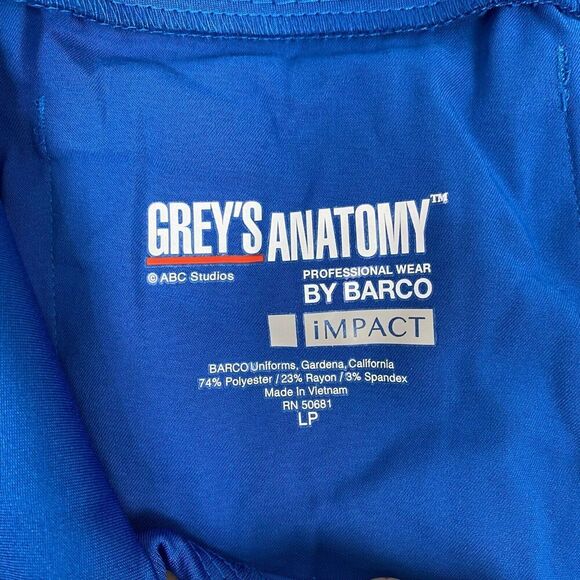 Grey's Anatomy Joggers Women's Medical Pants Blue Scrub Pants Size Large Petite - Picture 3 of 12